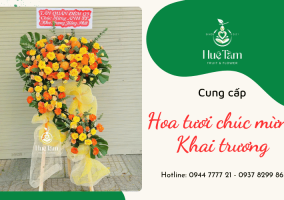 Kệ hoa chúc mừng khai trương đẹp, ý nghĩa thay lời chúc phát tài phát lộc