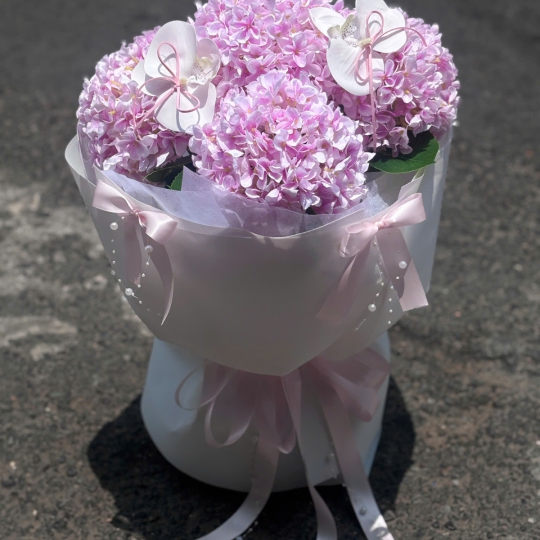 Bó Hoa Sáp Cẩm Tú Cầu Hồng Pastel – Món Quà Lưu Giữ Yêu Thương Bền Đẹp  