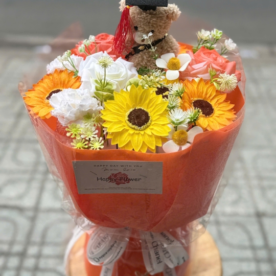 ó hoa sáp tốt nghiệp hướng dương gấu cử nhân 