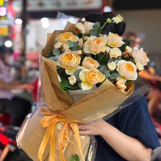 Bó Hoa Hồng Kem Juliet Thanh Lịch  