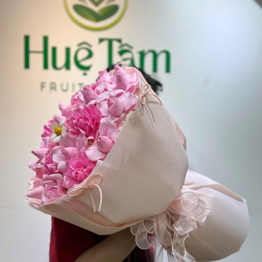 Bó Hoa Sáp Hồng Ngọc – luxury 
