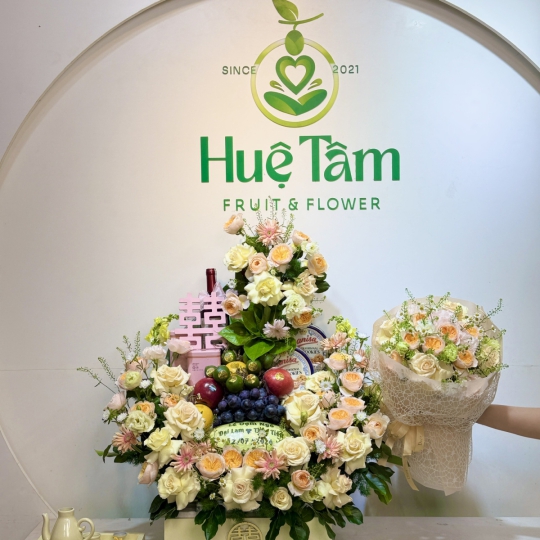 Mâm Quả Phúc Hoa Song Hỷ – Quà Cưới Thanh Nhã 