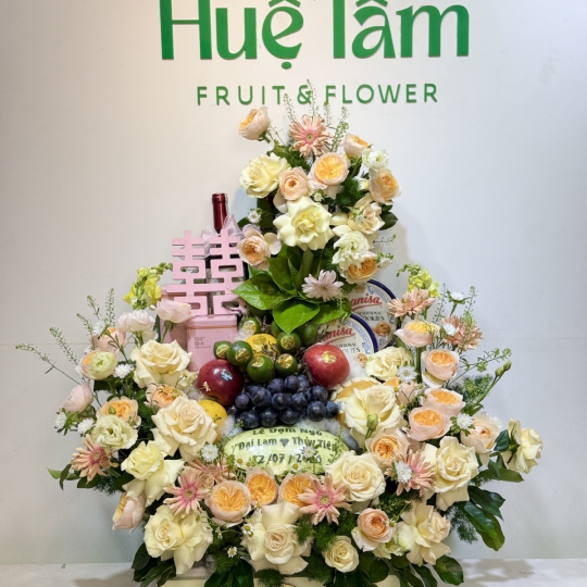 Mâm Quả Phúc Hoa Song Hỷ – Quà Cưới Thanh Nhã  
