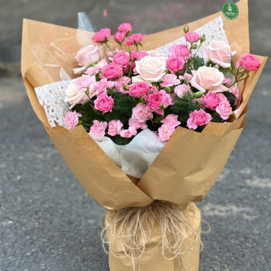 💗 Bó Hoa Hồng Sắc Hồng Dịu Dàng – Ngọt Ngào Yêu Thương  