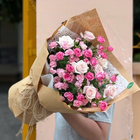 💗 Bó Hoa Hồng Sắc Hồng Dịu Dàng – Ngọt Ngào Yêu Thương  