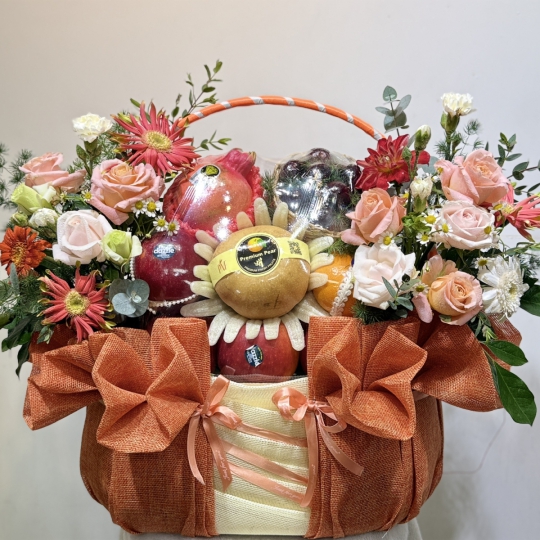🍑 Giỏ Trái Cây Hoa Tươi Phúc Lộc An Khang 
