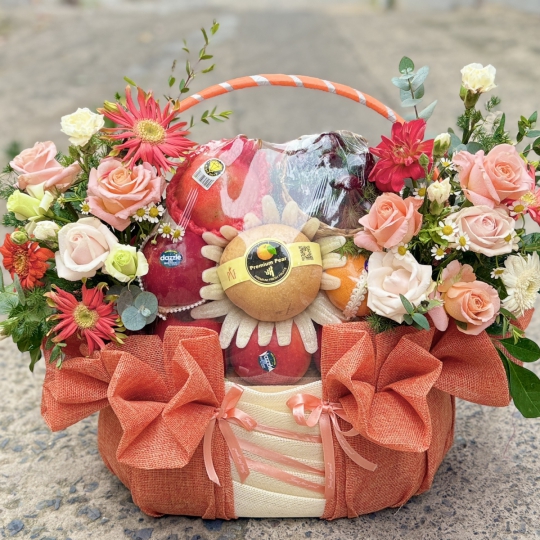 🍑 Giỏ Trái Cây Hoa Tươi Phúc Lộc An Khang  