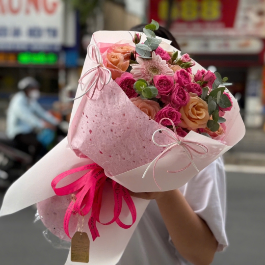 💗 Bó Hoa Hồng Phấn Ngọt Ngào – Sắc Xuân Yêu Thương  
