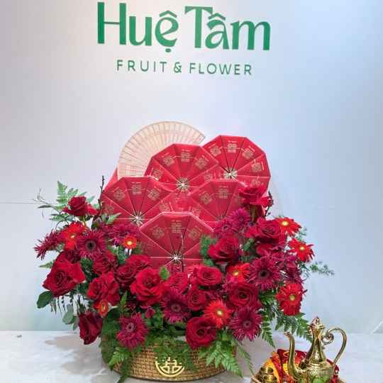 Mâm Quả Hỷ Phúc Đại Cát – Sắc Đỏ Phồn Vinh  