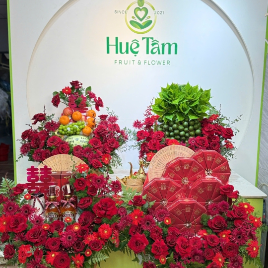 Mâm Quả Hỷ Phúc Đại Cát – Sắc Đỏ Phồn Vinh 