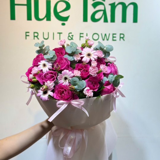 Bó Hoa Hồng Tím Mộng Mơ – Sắc Xuân Dịu Dàng 