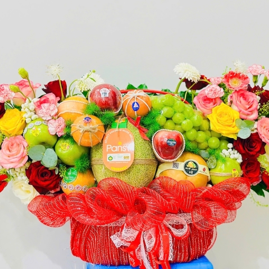 GIỎ TRÁI CÂY HIỆN ĐẠI HẠNH PHÚC VIÊN MÃN  