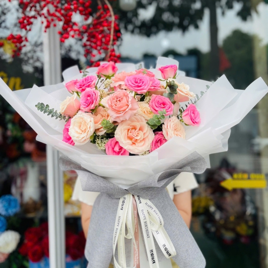 Bó Hoa Hồng Phấn Ngọt Ngào 