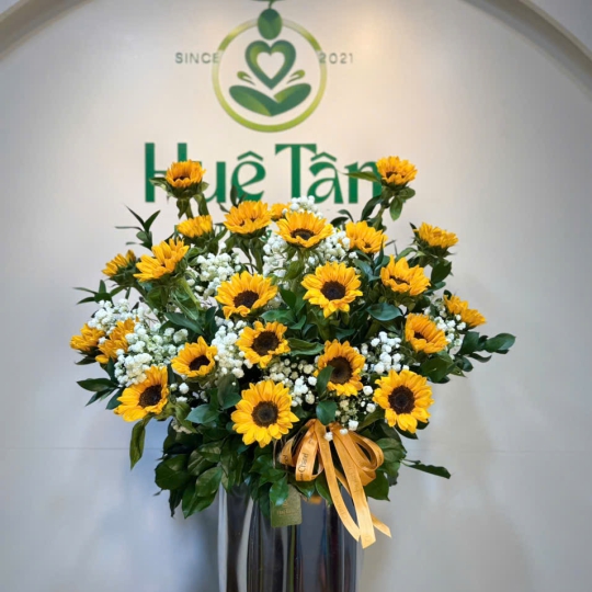 🌞 Lẵng Hoa Hướng Dương Ánh Dương Phúc Khí 