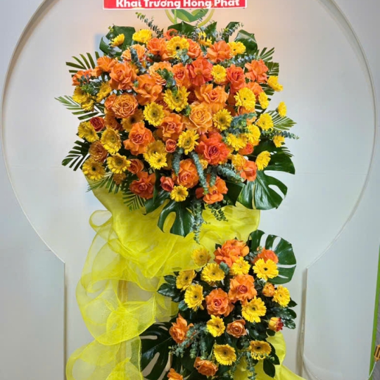 ✨ Kệ Hoa Khai Trương Ánh Dương Vượng Lộc 