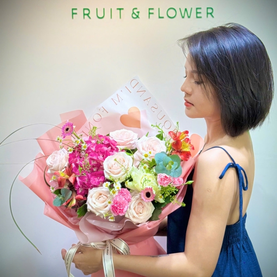 💗 Bó Hoa Tú Cầu Hồng – Mộng Ước Dịu Êm 