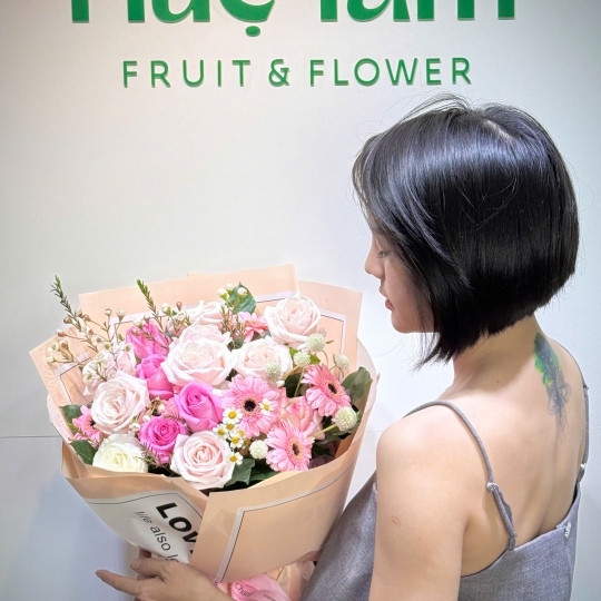 💗 Bó Hoa Hồng Phấn – Pink Symphony 