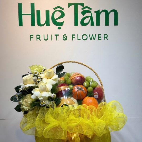 🍏 Giỏ Hoa & Trái Cây – Lộc Vàng Sum Vầy 