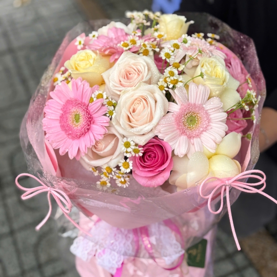 🌸 Bó Hoa Pink Daisy – Dịu Dàng Yêu Thương 