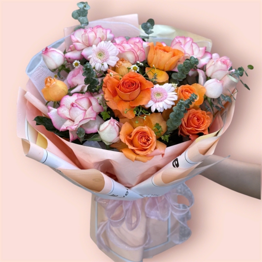 🌸 Sunset Blush Symphony – Bản Hòa Ca Sắc Hoa Hoàng Hôn ✨ 