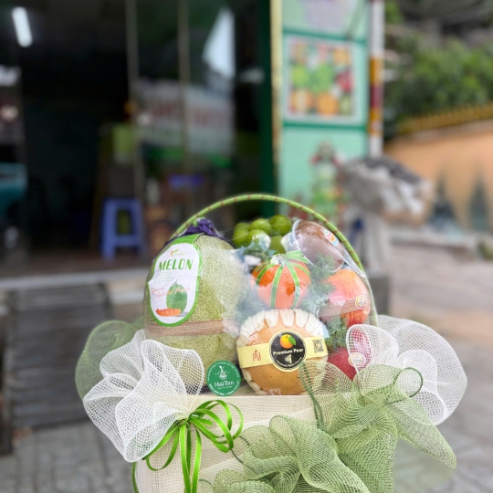 💚 Green Harmony Basket – Giỏ Quà Xanh An Nhiên ✨ 