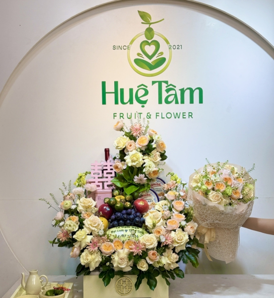Mâm Quả Phúc Hoa Song Hỷ – Quà Cưới Thanh Nhã