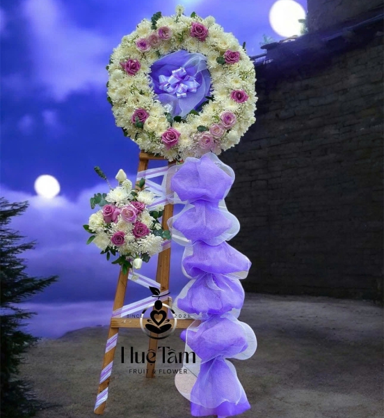 KỆ HOA CHIA BUỒN TÍM AN NHIÊN