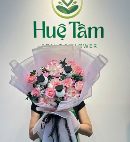 HOA BÓ TỐT NGHIỆP HỒNG XINH