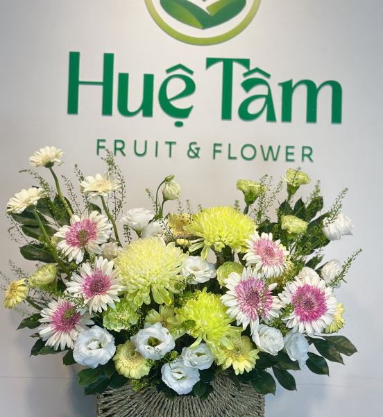 🌸 Giỏ Hoa Xuân Thanh Khiết