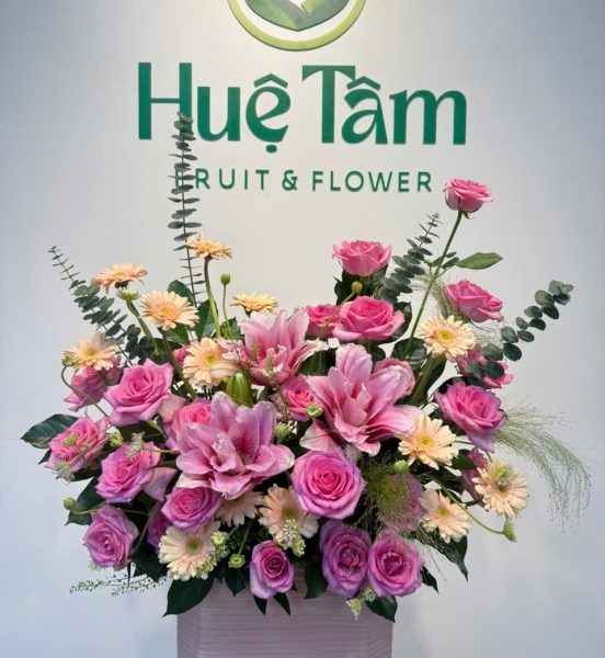 🌷 Giỏ Hoa Sắc Hương Nồng Ấm
