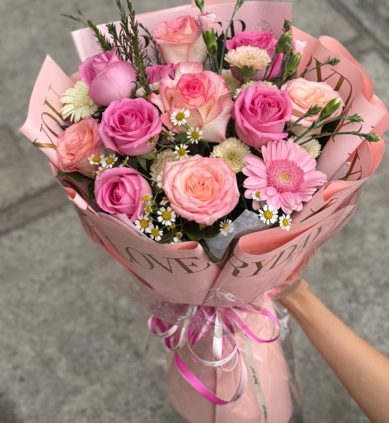 💞 Bó Hoa Hồng Hồng – Pink Love