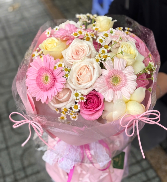 🌸 Bó Hoa Pink Daisy – Dịu Dàng Yêu Thương