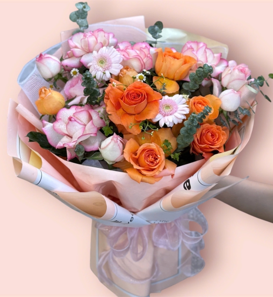 🌸 Sunset Blush Symphony – Bản Hòa Ca Sắc Hoa Hoàng Hôn ✨