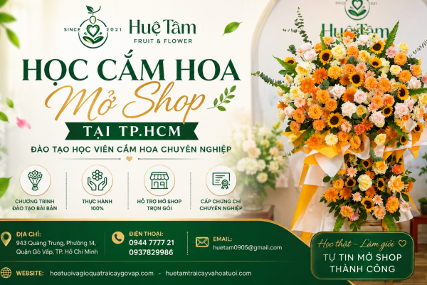Học Cắm Hoa Mở Shop Tại TP.HCM – Đào Tạo Học Viên Cắm Hoa Chuyên Nghiệp