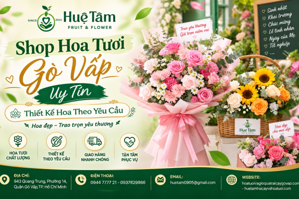 Shop Hoa Tươi Gò Vấp Uy Tín, Thiết Kế Hoa Theo Yêu Cầu