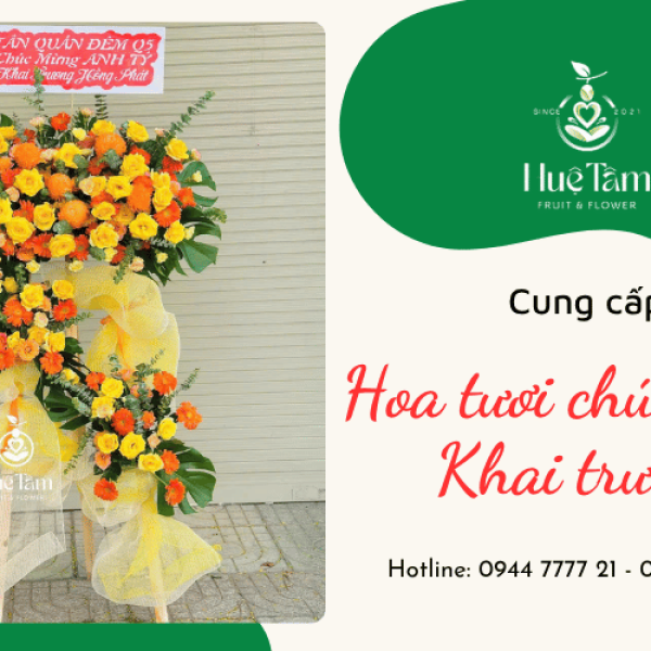 Kệ hoa chúc mừng khai trương đẹp, ý nghĩa thay lời chúc phát tài phát lộc