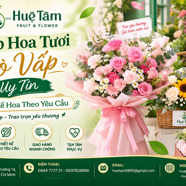 Shop Hoa Tươi Gò Vấp Uy Tín, Thiết Kế Hoa Theo Yêu Cầu