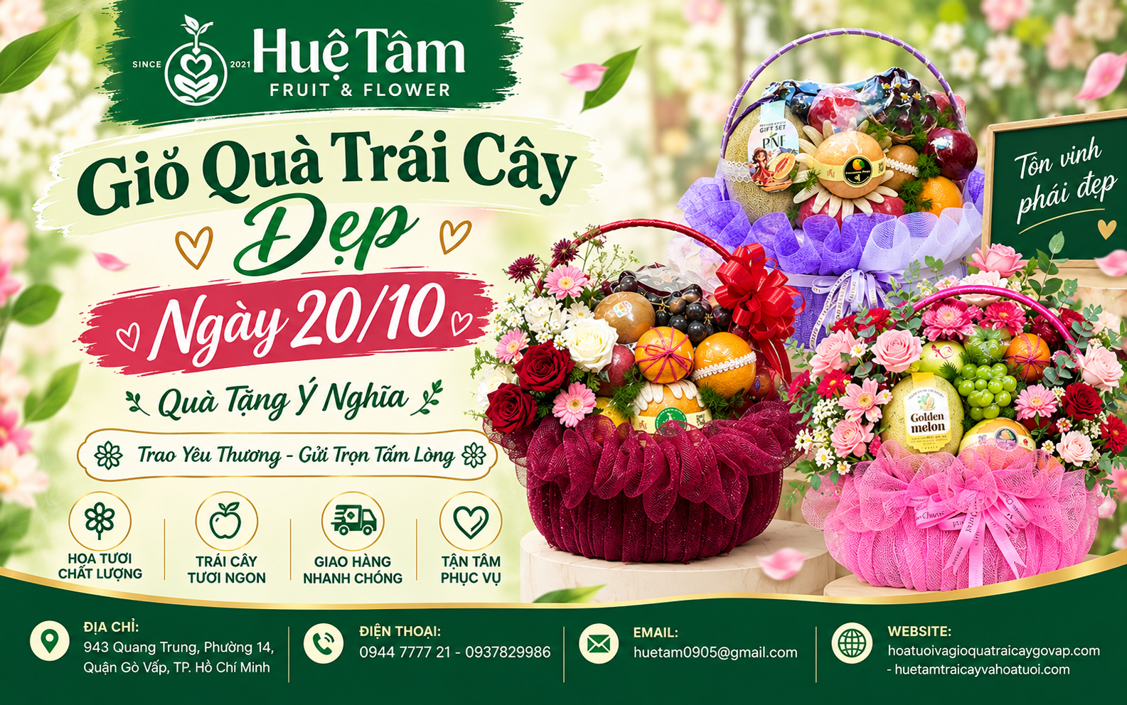 hình thức đẹp mắt và phù hợp với nhiều đối tượng nhận quà